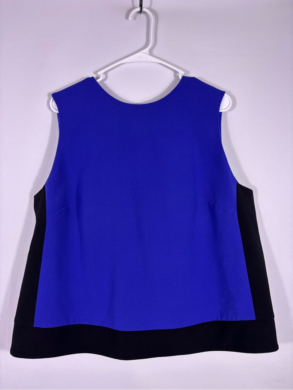 Boden Cobalt Blue Colorblock Sleeveless Top Mod Blouse Size 16